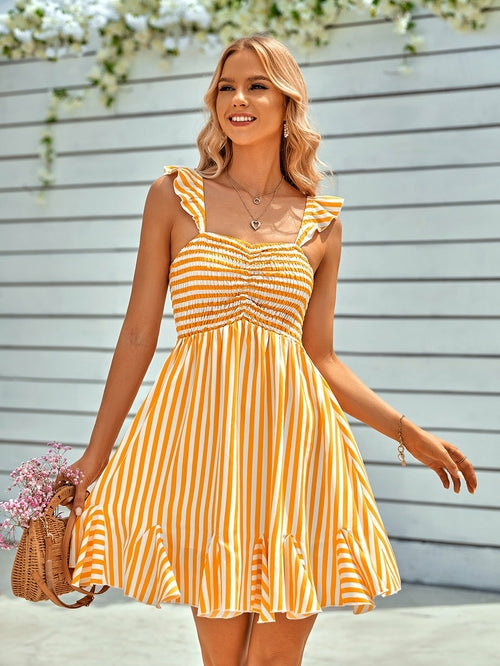 Women's Casual Off shoulder Lotus Leaf